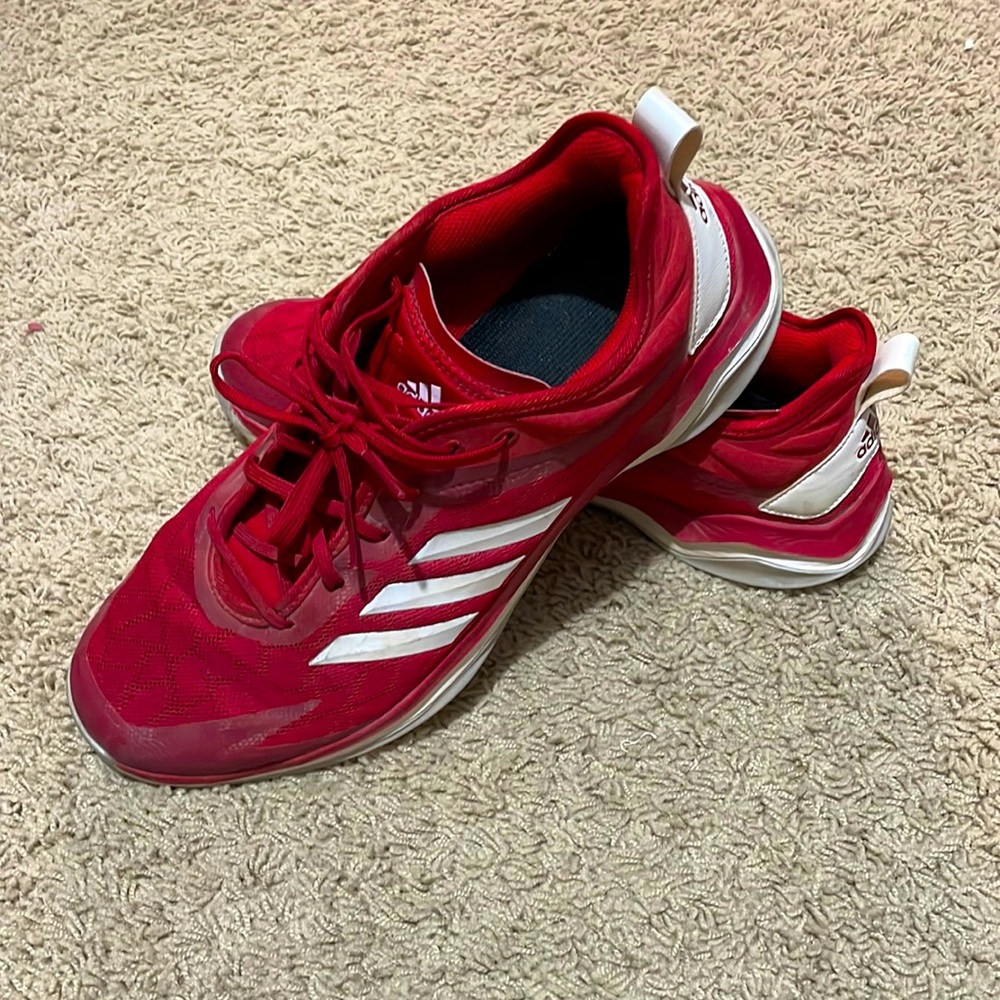 Adidas turf cleats, size 13, red